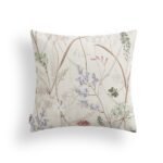 Cojin flores burdeos